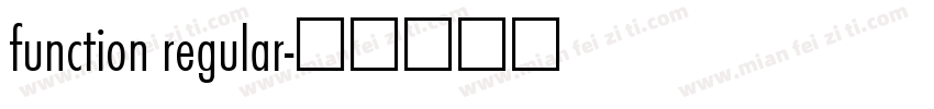 function regular字体转换